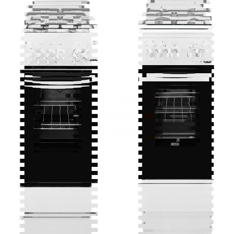 Aragaz Zanussi ZCG612H1WA, Gaz, 4 Arzatoare, Grill, Rotisor, Aprindere Electrica, 60x60 cm, Alb