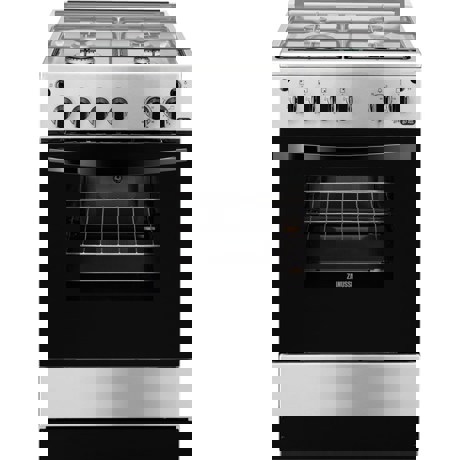 Aragaz Zanussi ZCG612H1XA, Gaz, 4 Arzatoare, Grill, Rotisor, Aprindere Electrica, 60x60 cm, Inox