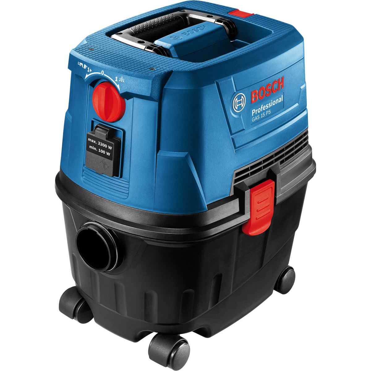 Aspirator universal Bosch Professional GAS 15 PS, 10 L, 1100 W, Negru/Albastru, 06019E5100