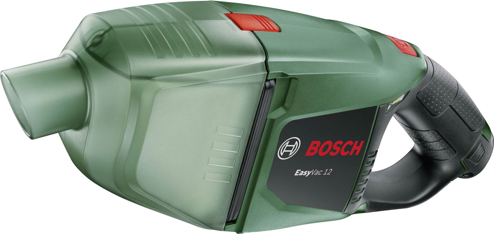 Aspirator de mână Bosch EasyVac 12 06033D0001, 12 V, Autonomie 22 min., 0..38 L (brut), Acumulator Litiu-Ion, Negru/Verde
