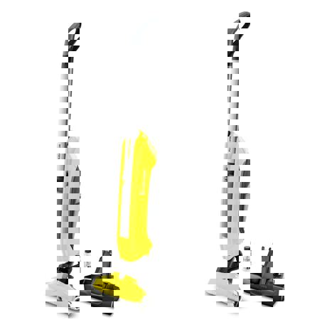Mop electric Karcher FC 5 Cordless 10556010, Umed/uscat, 25.2 V, 0.2 L/0.4 L, Autonomie 20 min., Role de microfibre, Sistem cu două rezervoare, Negru/Galben