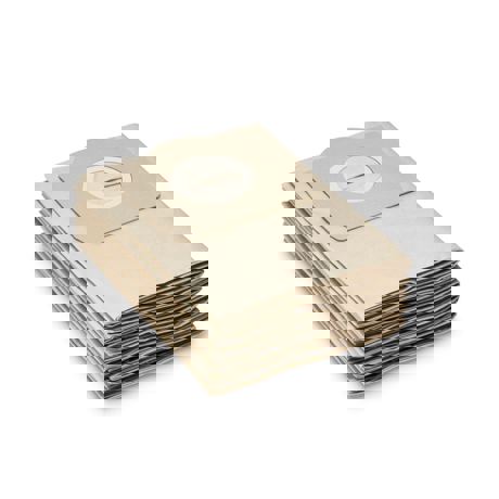 Set saci de filtru din hartie Karcher 69591300, 5 bucati, 2 straturi, Rezistenta mare la rupere, Compatibil aspiratoare Karcher