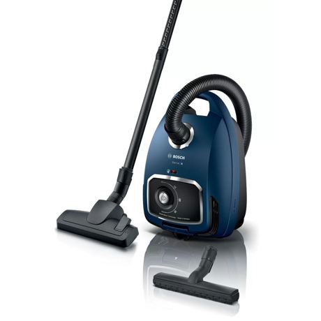 Aspirator cu sac Bosch Serie 6 BGB6X300, 600W, 4 L, Perie universală, Perie parchet, Filtru igienic, Imperial blue