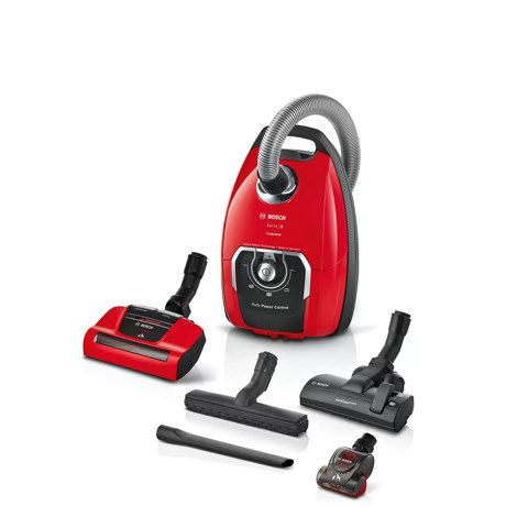 Aspirator cu sac Bosch ProAnimal BGB8PET1, 650W, 5 L, Perie AirTurbo Plus, Mini perie AirTurbo, Sistem Power Protect, Rosu