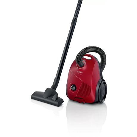 Aspirator cu sac Bosch BGBS2RD1, 600W, 3.5 L, Filtru igienic, Perie universala, Duza spatii inguste, Rosu