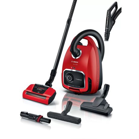Aspirator cu sac Bosch Serie 6 Pro Animal BGL6PET1, 700W, 4 L, Perie multifuncțională, Remote Power Control, Tornado red