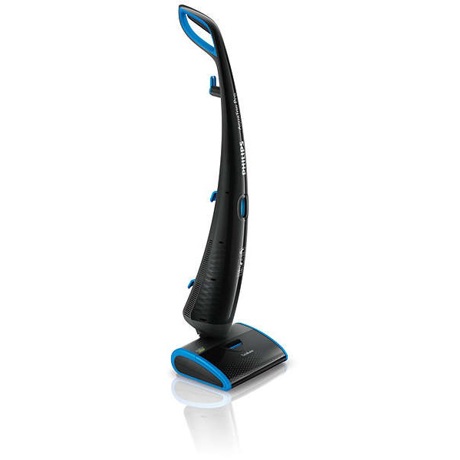 Aspirator vertical cu spalare Philips AquaTrio Pro FC7088/01, 500 W, Negru/Albastru