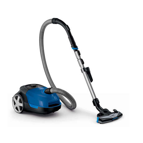 Aspirator cu sac Philips Performer Active FC8575/09, AirflowMax, 650W, 4l, TriActive+, Duză pentru podele dure, Albastru