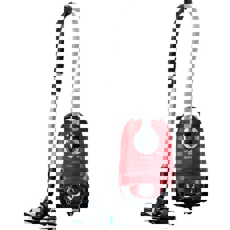 Aspirator cu sac Philips Expert Performer FC8721/09, 650W, 5L, AirflowMax, TriActiveMax, Cap de aspirare podele dure, Rosu