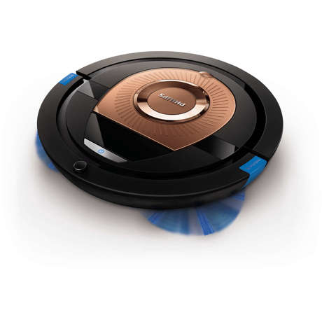 Aspirator robot Philips SmartPro Compact FC8776/01, TriActive XL, H 6 cm, Li-ion – 130 min, Negru/Arămiu deschis