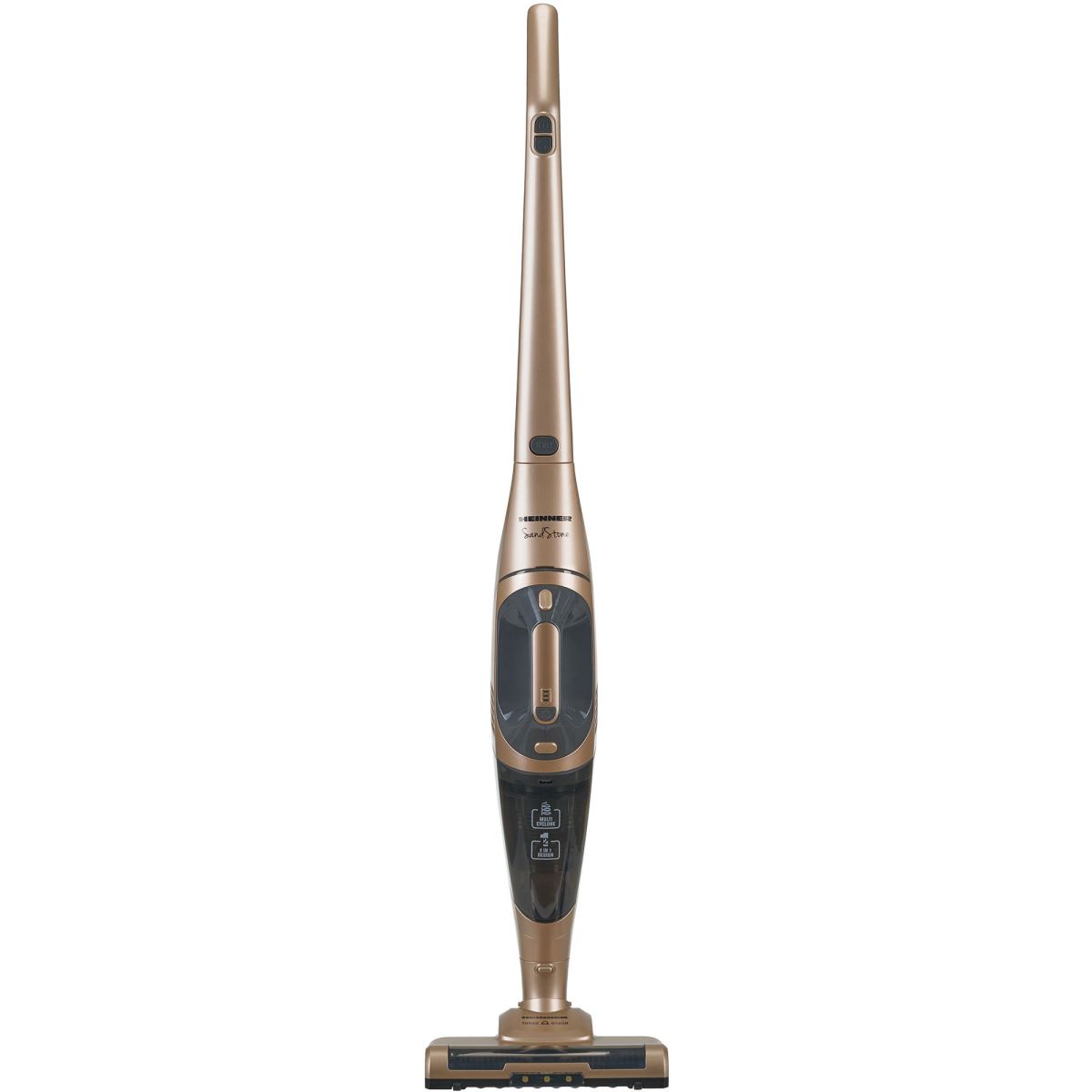 Aspirator vertical Heinner HSVC-H18.5GD, 18.5 V, Multi-ciclonic, Li-Ion, 2 viteze, Auriu