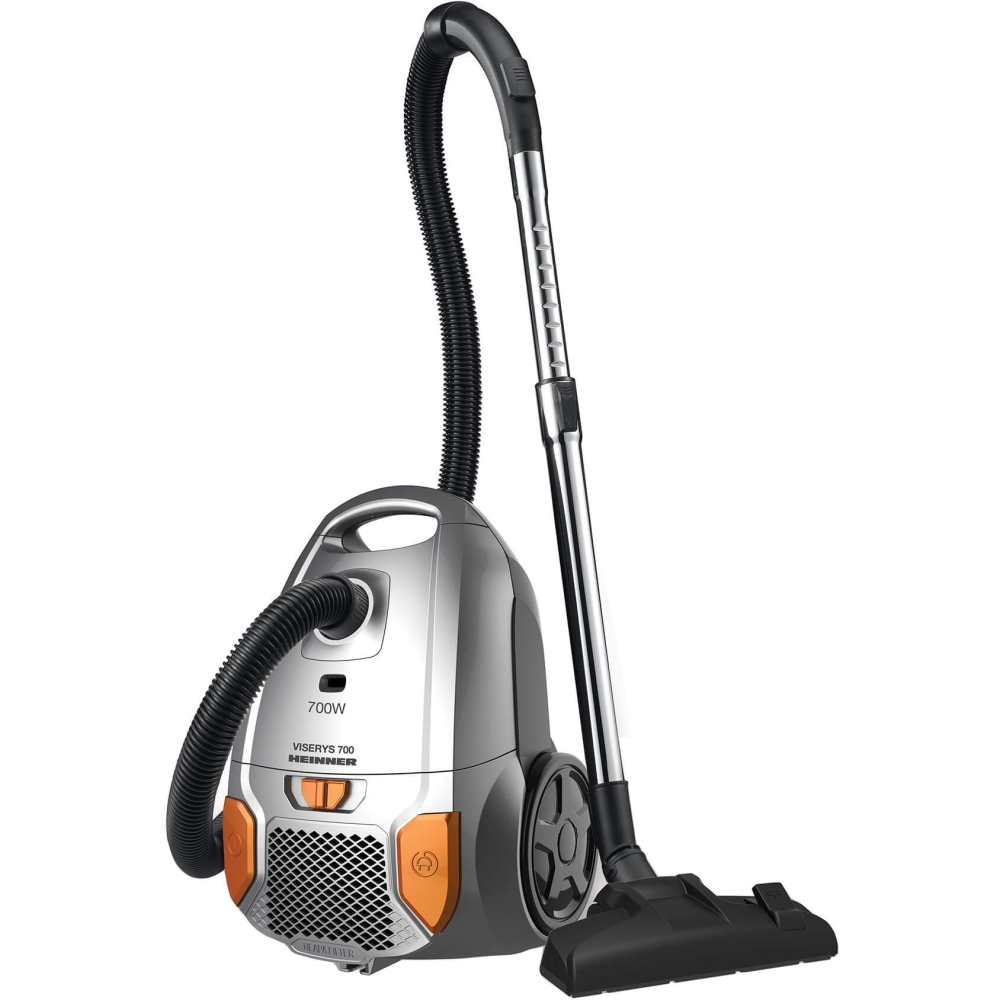 Aspirator cu sac Heinner Viserys HVC-MGRY1400, 700 W, 3L, HEPA 12, Gri