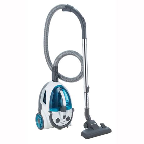 Aspirator fara sac Heinner Seashade HVC-V800WBL, 800 W, 2 L, Filtru HEPA 11, Accesoriu 2 in 1, Perie canapea, Alb/albastru