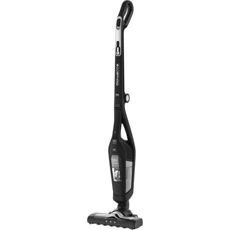 Aspirator vertical Rowenta Dual Force 2-in-1 RH6735WH, 18 V, 0.6 L, Autonomie 45 de min. (max.), Pozitie de stationare, Duza de spatii inguste, Negru