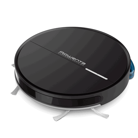 Robot de aspirare Rowenta Explorer Serie 60 RR7455WH, 0.36 L, Autonomie 90 de min. (max.), 3 moduri de curatare, 3 niveluri de putere, Negru