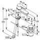 Baterie monocomanda lavoar Kludi Logo Neo, Racord flexibil G3/8, Crom, 372820575