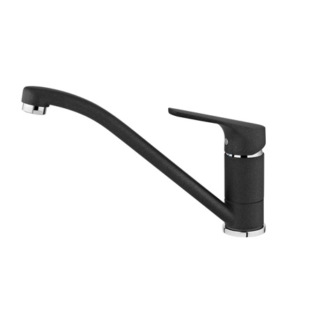 Baterie de bucătărie Teka MTP 913, Teavă joasă, Aerator anticalcar, Metallic black, 46913020Q