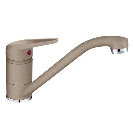 Baterie Franke Novara Plus, Oyster 115.0470.655, Monocomanda, Pipa joasa pivotantă la 360°, Cartus ceramic, Debit de apă: 16,3 l/min, Fragranite, Oyster