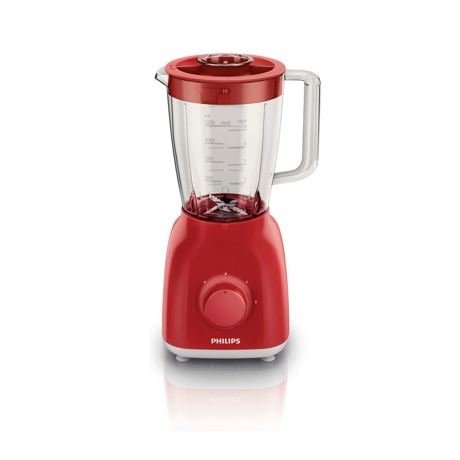Blender de masa Philips Daily Collection HR2100/50, 400 W, 1.25 l, 2 Viteze, Functie impuls, Rosu