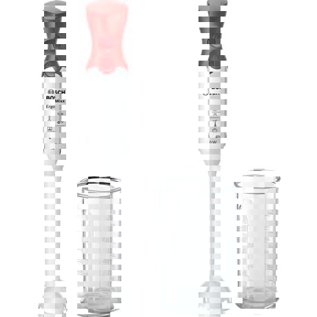 Blender Bosch MSM64010, 450 W, 1 viteza+Turbo, Alb/Rosu