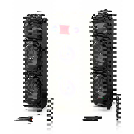 Boxa portabila Akai, ABTS-T1203, 90W, Bluetooth, Karaoke, Radio, Negru