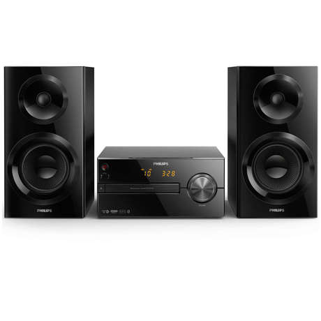 Microsistem muzical Philips BTM2560/12, 70 W, Radio, Bluetooth, Woofer, Display, Sistem de boxe Bass Reflex, Negru