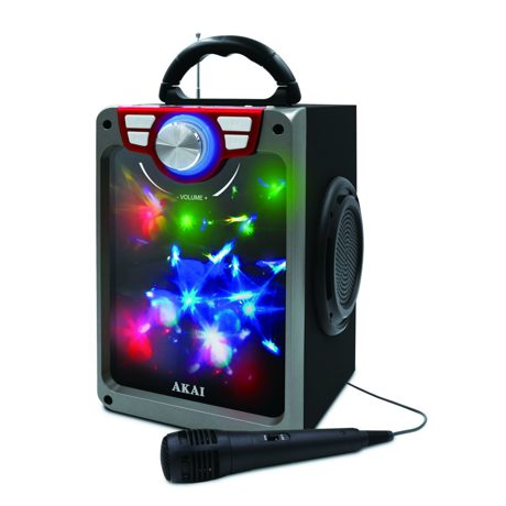 Boxa portabila AKAI CEU7300-BT, Bluetooth, USB, SD, AUX, Radio FM, 6W, Negru 