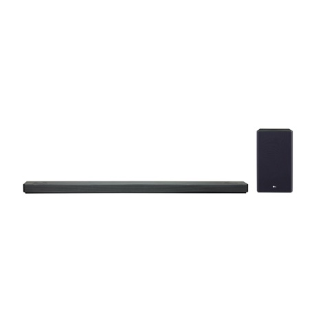 Soundbar LG SL10Y, 5.1.2, 570 W, Bluetooth, Subwoofer wireless, Dolby Atmos, Conversie la 4k, HDMI, Negru