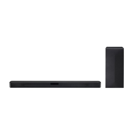 Soundbar LG SL4Y, 2.1, 300 W, Bluetooth, Subwoofer wireless, SoundSync, Negru