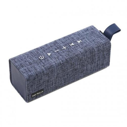 Boxa portabila Serioux, Bluetooth, 12W, Autonomie 8 ore, Hands free, AUX, Material textil, Albastru