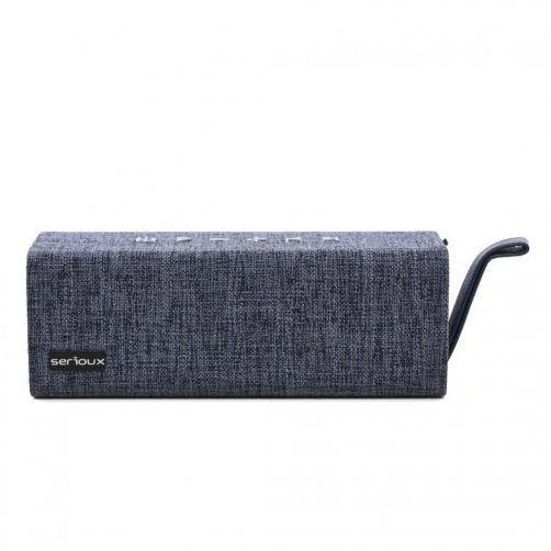 Boxa portabila Serioux, Bluetooth, 12W, Autonomie 8 ore, Hands free, AUX, Material textil, Albastru