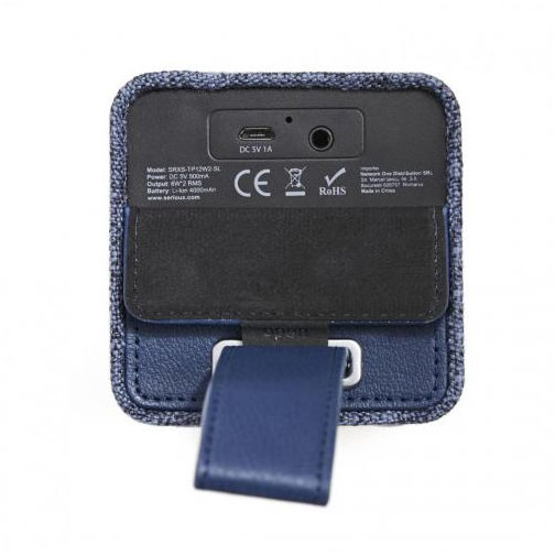 Boxa portabila Serioux, Bluetooth, 12W, Autonomie 8 ore, Hands free, AUX, Material textil, Albastru