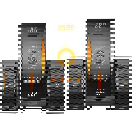 Sistem boxe AKAI SS032A-3515. 2.1, Bluetooth, MP3, FM, SD, 18W+10Wx2, Negru 