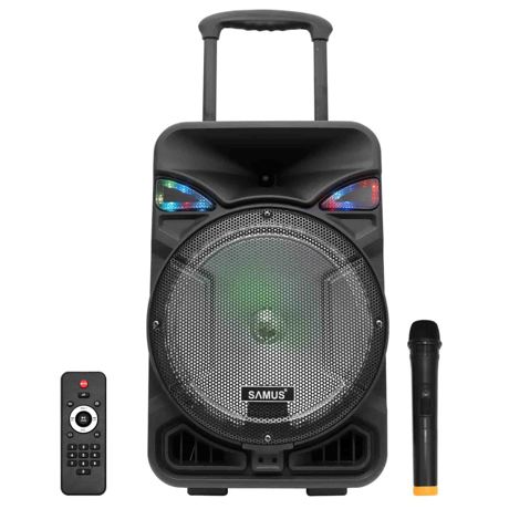 Boxa portabila Samus Studio 12, 50W, Radio, Bluetooth, Microfon, Telecomanda, Negru
