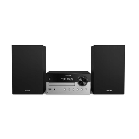 Microsistem audio Philips TAM4205/12, 60W, CD, FM, USB, Bluetooth, Aux, telecomanda, negru/gri