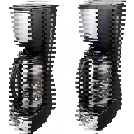 Cafetiera Heinner HCM-D918X, 900W, 1.8L, Timer electronic, Negru/Inox