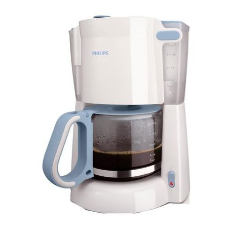 Cafetiera Philips Daily Collection HD7448-70, 1000W, 1.3 l, Alb/Bleu