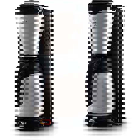 Cafetiera Philips Café Gaia HD7546/20, 1000 W, Vas termorezistent 1.2 l, 15 ceşti, Negru