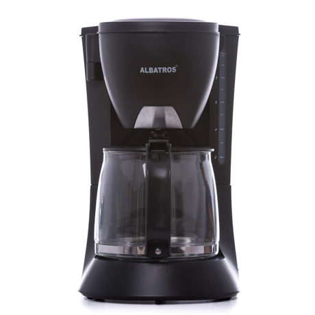 Filtru de cafea Albatros Verona Black 2, 680 W, 8 - 10 ceşti, 1.2 L, Functie antipicurare, Cană de sticlă, Negru