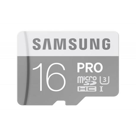 Card de memorie MicroSD Samsung, 16GB, PRO, MB-MG16EA/EU, Clasa 10, UHS-I, w adapter 
