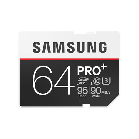 Card memorie SD Samsung, 64GB, PRO+, MB-SD64D/EU, Clasa 10, UHS-I