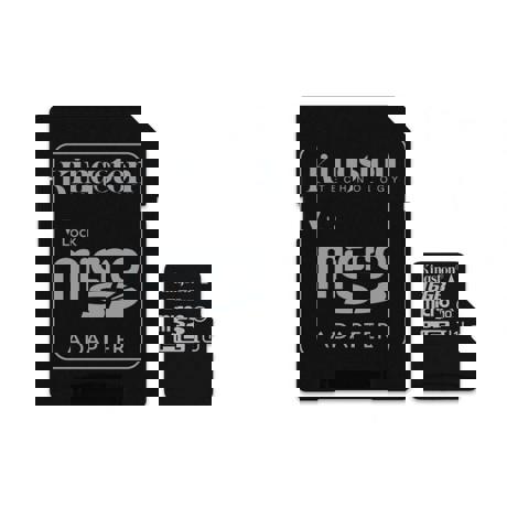 Card de memorie Micro SD Kingston, 16GB, SDC10G2/16GB, Clasa 10, cu adaptor SD