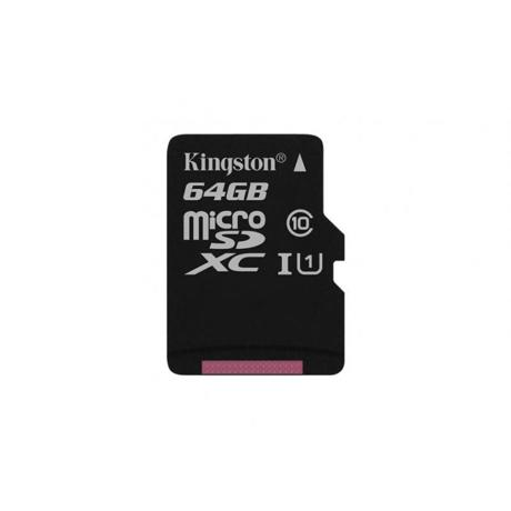 Card de memorie MicroSDXC Kingston, 64GB, Clasa 10 UHS-I, R/W 80/10 MB/s, fara adaptor SD