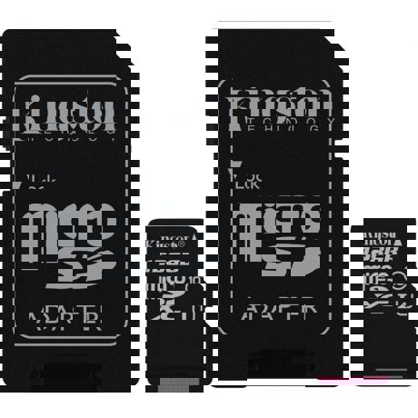 Card de Memorie MicroSDXC Kingston Canvas Select 80R, 128GB, Clasa 10 UHS-I, 80/10 MB/s, adaptor SD