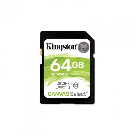Card de Memorie SDXC Kingston 64GB, Clasa 10, UHS-I, 80MB/s read 10MB/s write