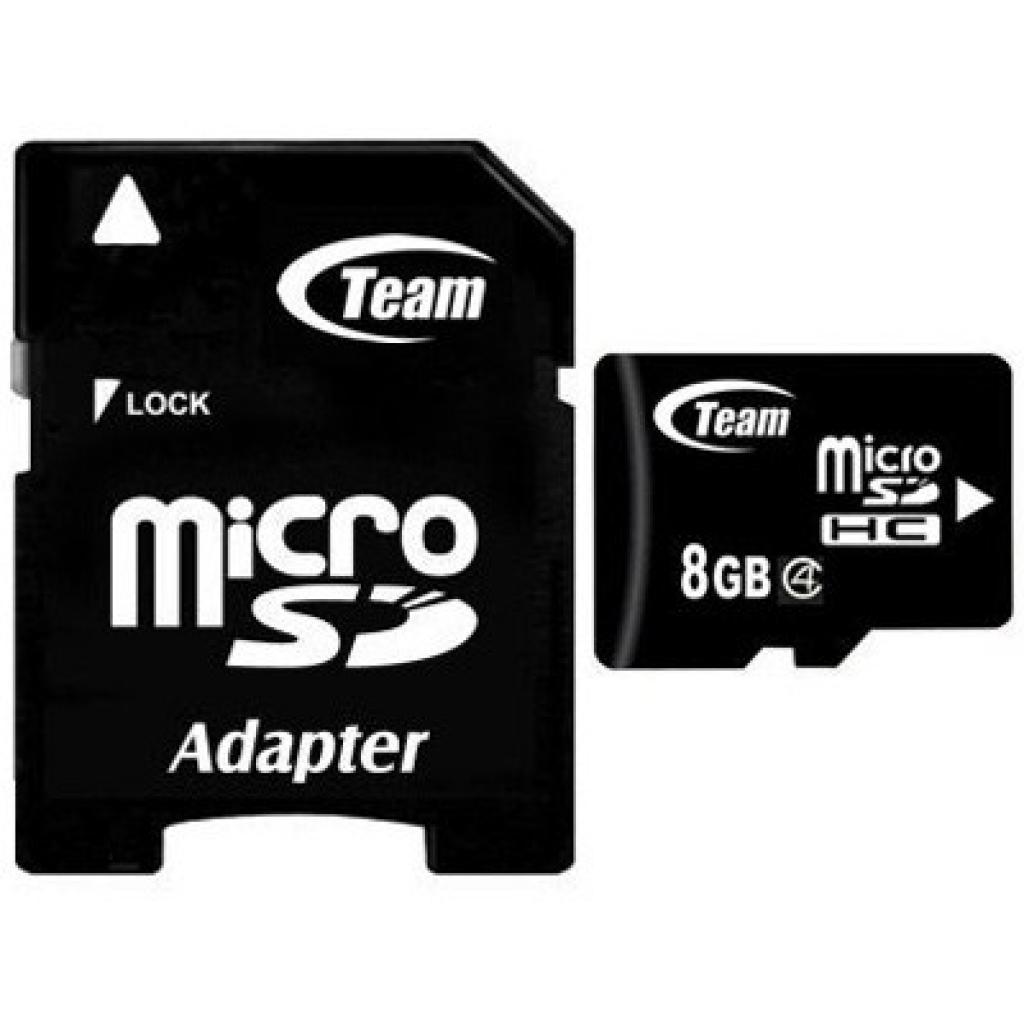 Card de Memorie MicroSD Team Group, 8GB, Clasa 4, Read 13MB/s, Write 5MB/s