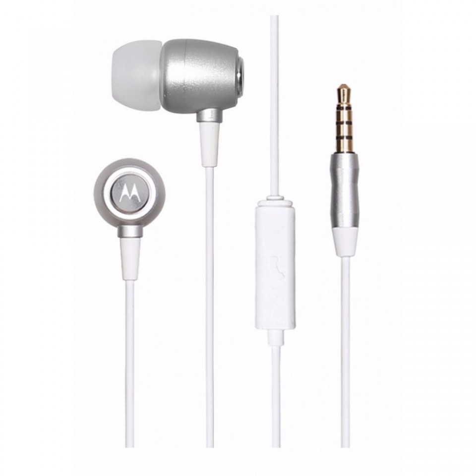 Casti Motorola Earbuds Metal Silver