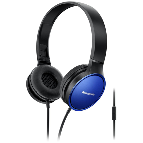 Casti cu banda Panasonic RP-HF300ME-A, Microfon, Albastru