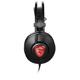 Casti gaming cu microfon MSI, Jack 3.5mm, Volum pe cablu, Negru