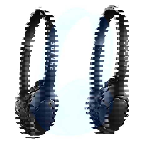 Casti on-ear PHILIPS SHB3075BL/00, wireless, Bass+, microfon, Albastru